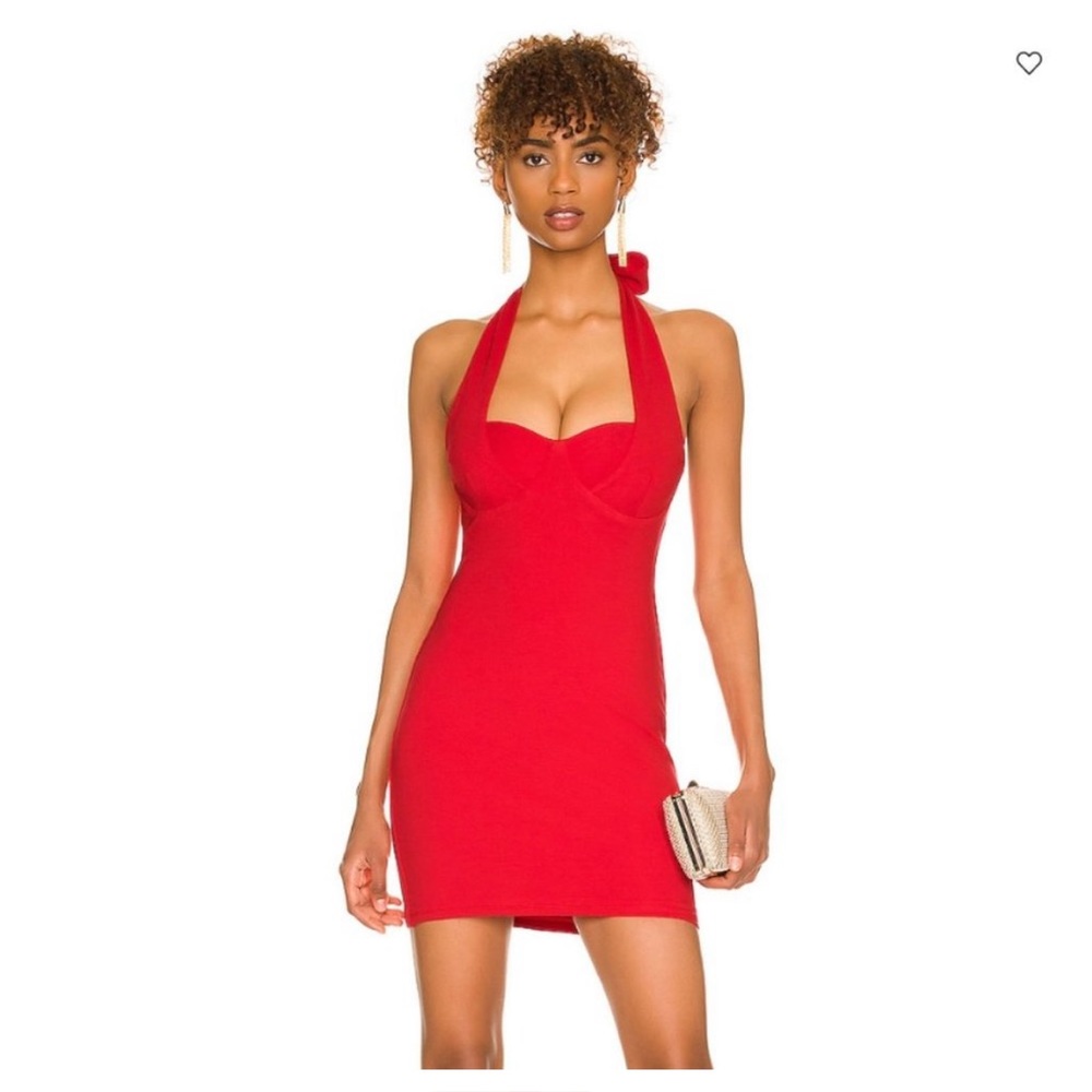 Lover + Friends Red Monica Mini Red Dress Size Large